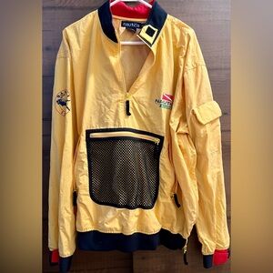 Vintage Nautical Scuba yellow pull over jacket